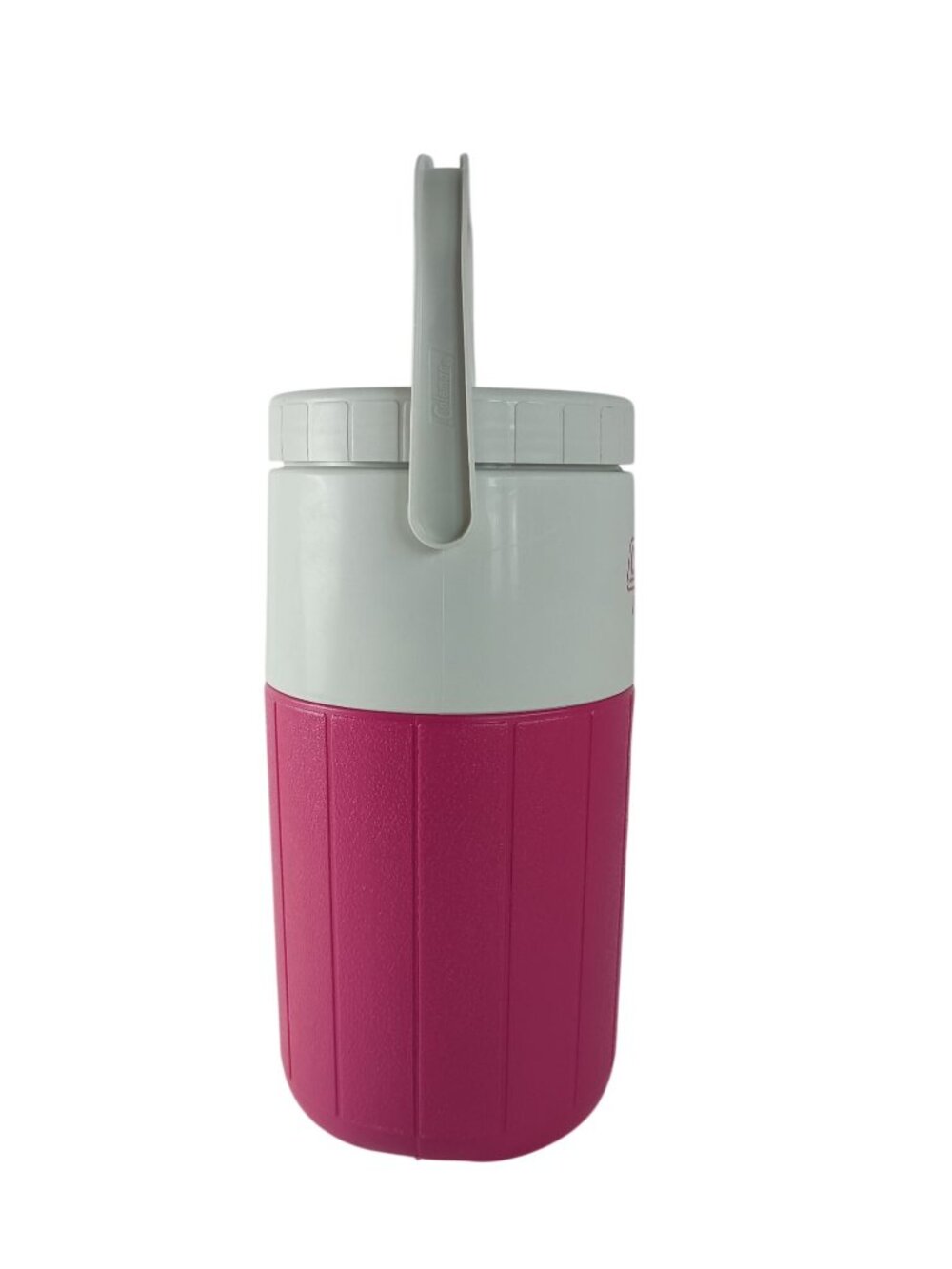 Coleman PolyLite Pink/White Plastic 1/2 Gal.Thermos Jug W/Handle #5590 Vintage - Picture 2 of 7
